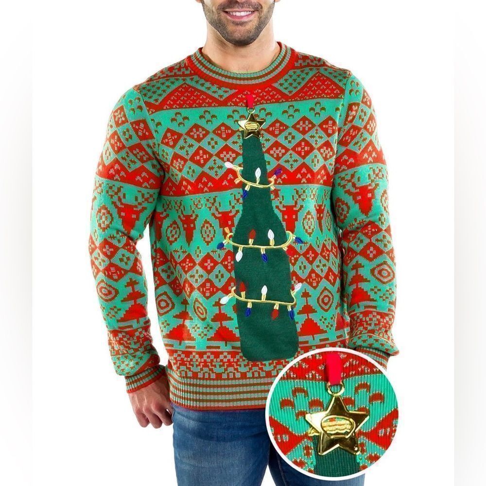Tipsy Elves Men's Ugly Christmas‎ Sweater Bottle
Opener M